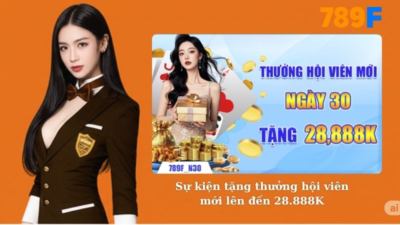 Sự kiện tặng thưởng hội viên mới lên đến 28.888K